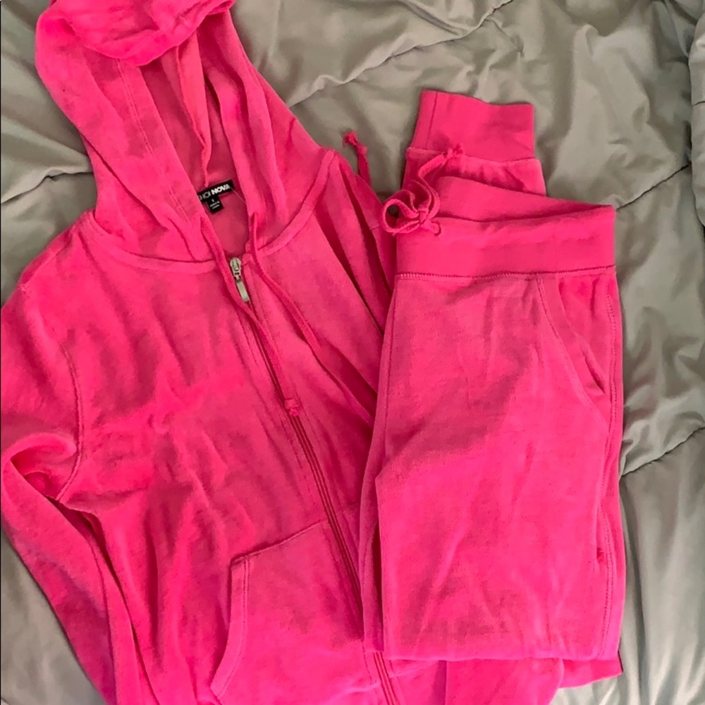 Pink Velour Set